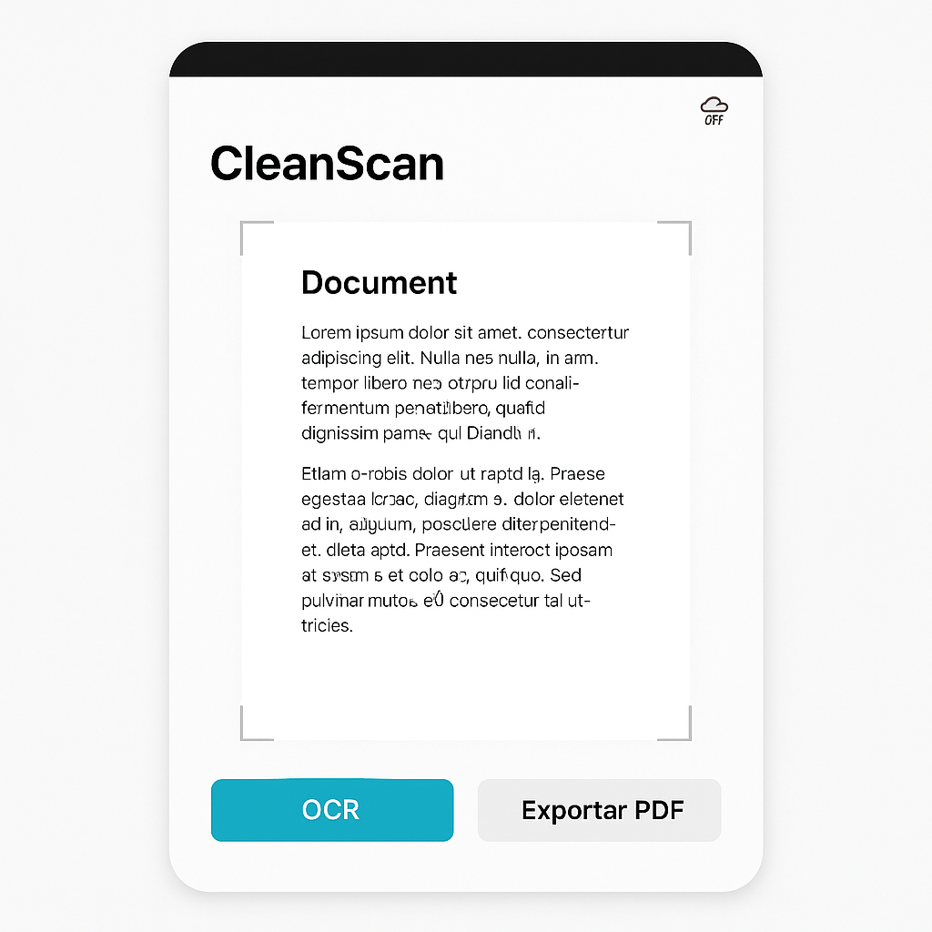 CleanScan • escaneo de documentos con OCR y PDF