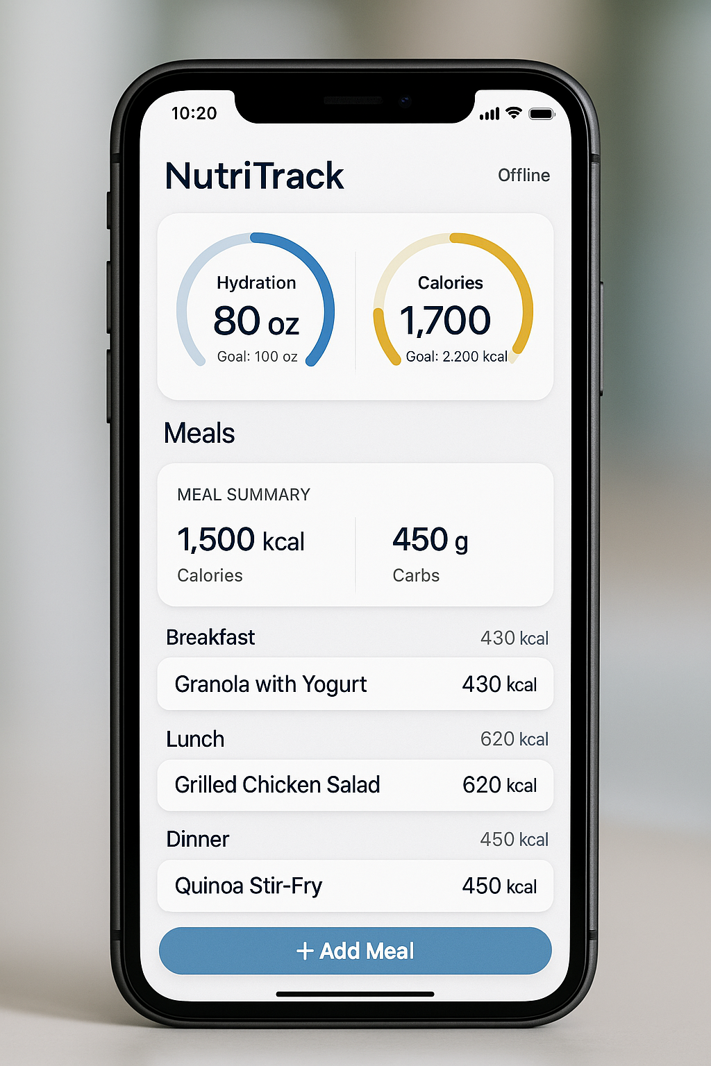 NutriTrack • seguimiento de nutrición e hidratación